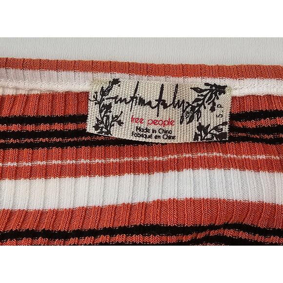 Intimately free people sz S ribbed stretch orange fall color tank bodysuit EUC - Picture 6 of 9